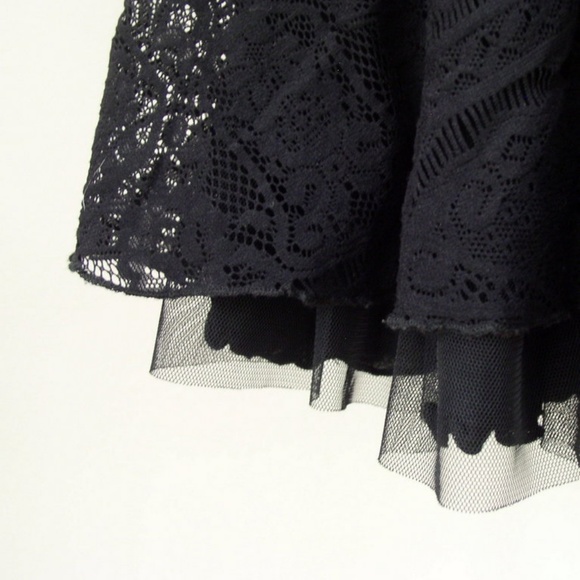 Free People Black Lace Beaded Fit & Flare Dress M - Picture 7 of 8